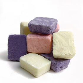 Freeze-Dried Yogurt Cubes with Fruit Granules